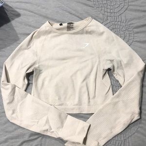 SOLD Cream gymshark seamless crop top